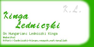 kinga ledniczki business card